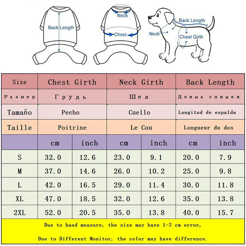 Warm Fleece Dog Pajamas