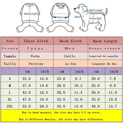 Warm Fleece Dog Pajamas