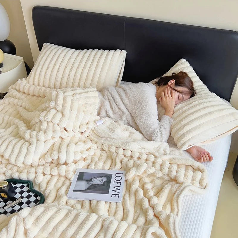 Soft Rabbit Plush Blanket