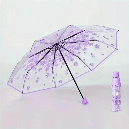 Mini Transparent Cherry Blossom Umbrella