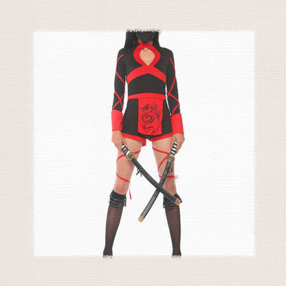 Women’s Samurai Warrior Cosplay Jumpsuit Outfit