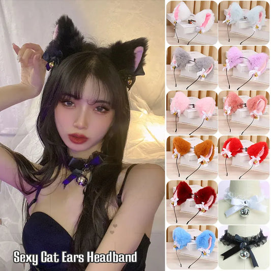 Plush Rabbit & Cat Ears Headband