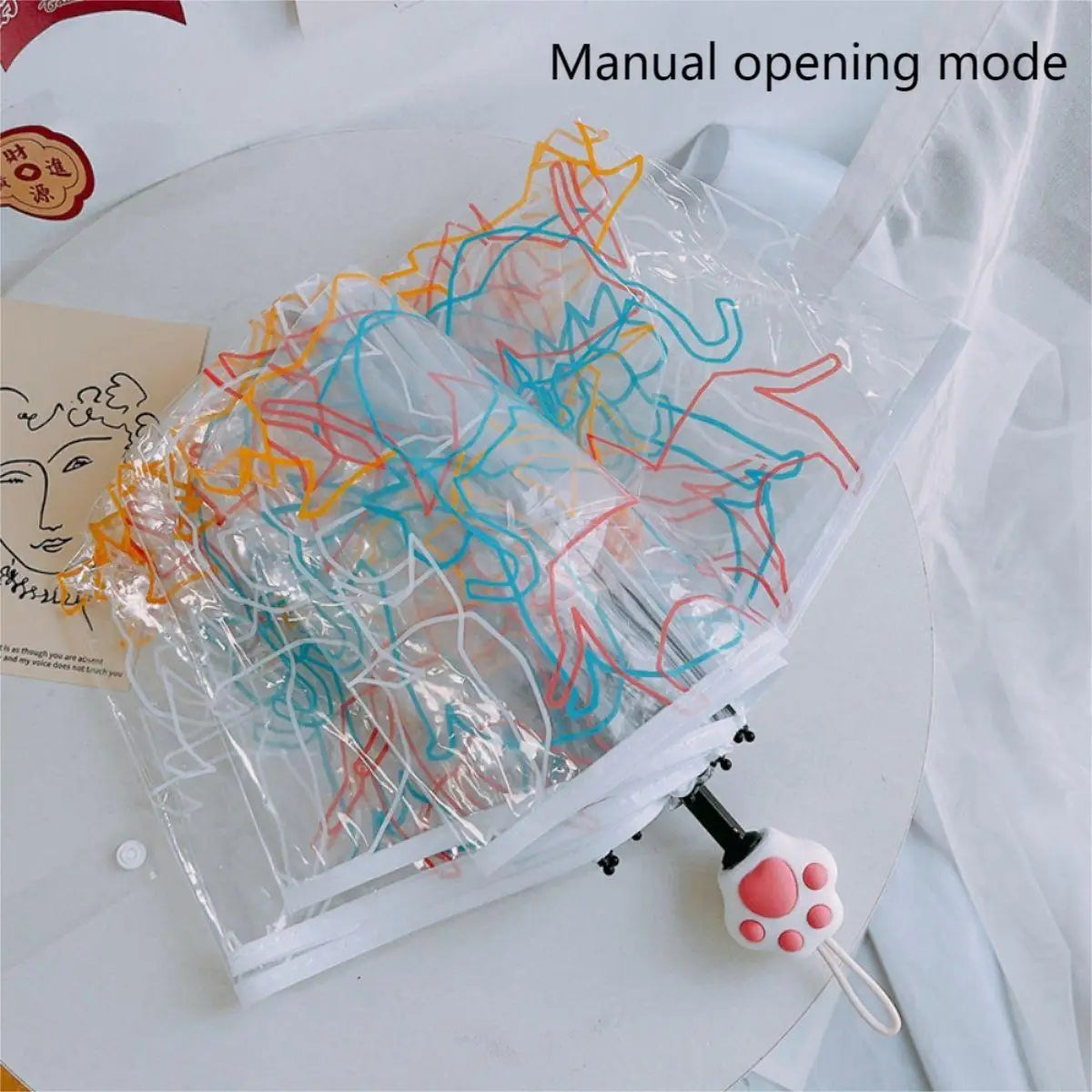 Mini Transparent Cherry Blossom Umbrella